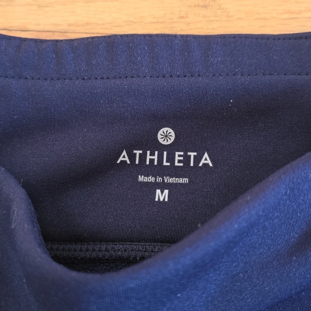 Athleta Navy Street To Summit Fleece Lined Leggings- M - Picture 5 of 9